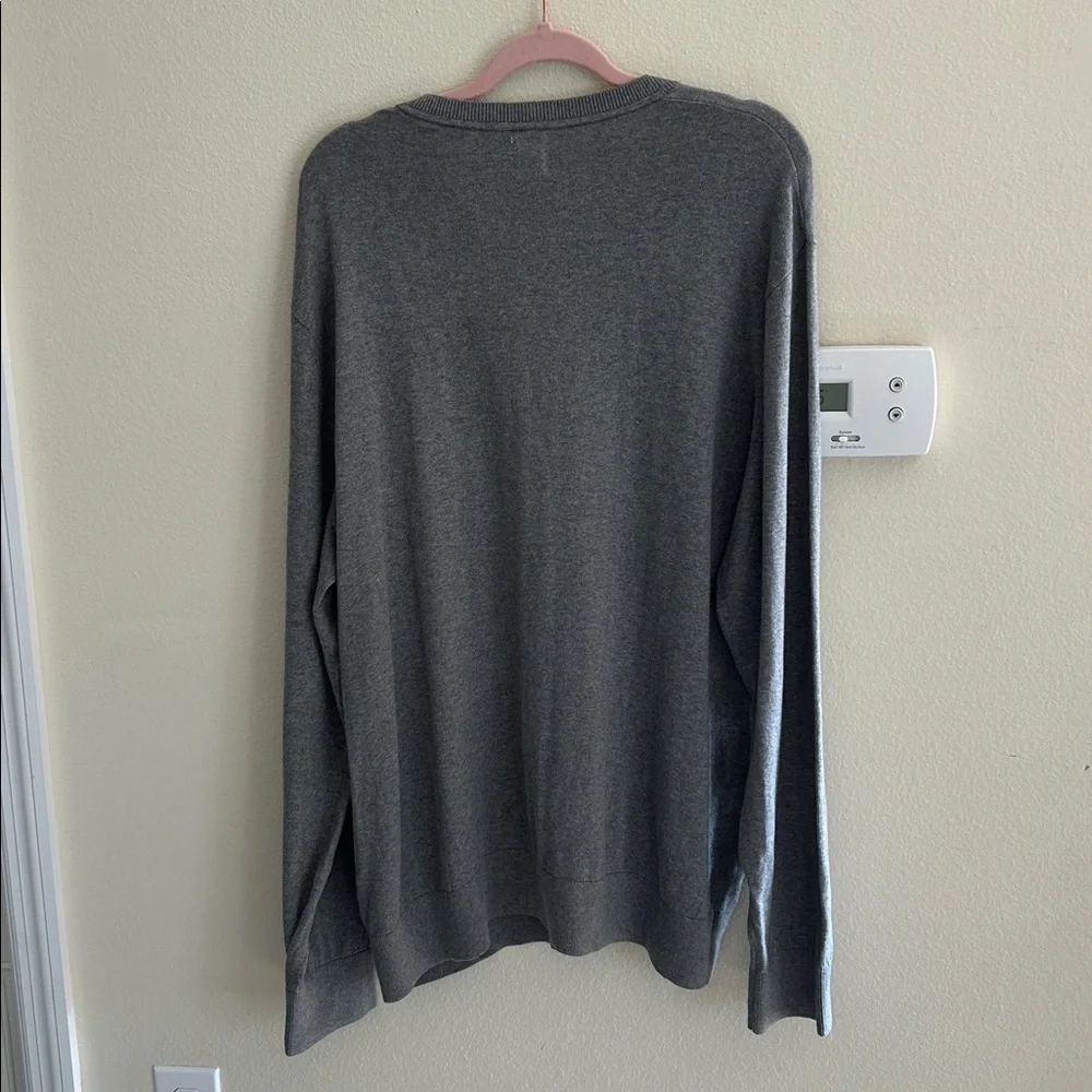 Gap gray 100% cotton V-neck sweater, classic extra large unisex preppy casual​